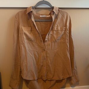 Calvin Klein Light Brown Button Up